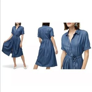 J Crew Denim Midi Dress 12 or Medium EUC